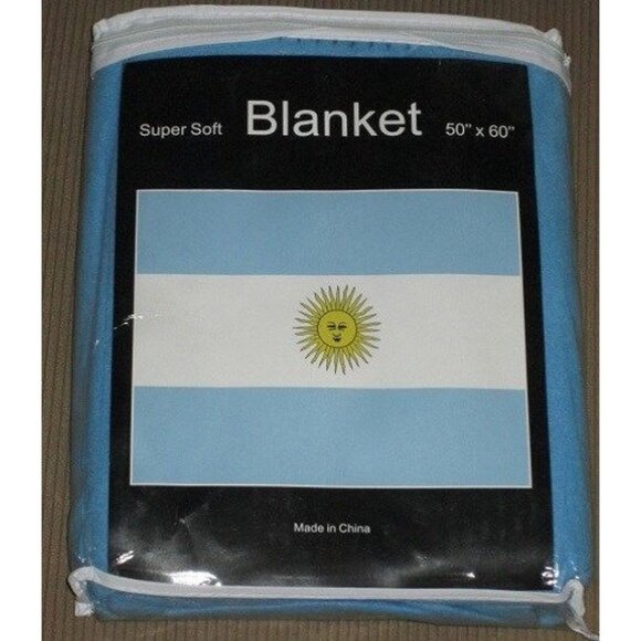 New Argentina Heritage Country Flag Soft Fleece Throw Git Blanket Sun Argentine - Picture 2 of 2